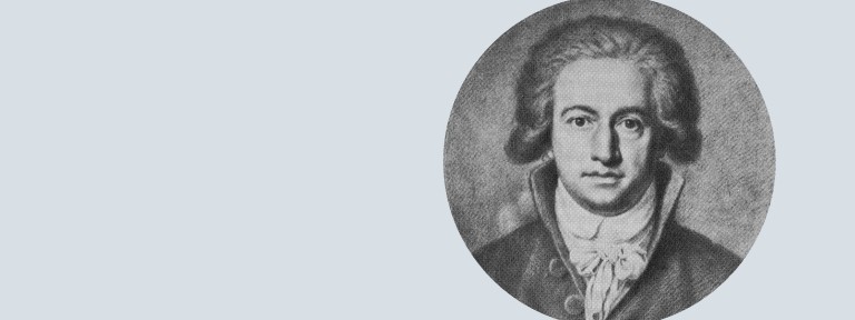 Johann Wolfgang von Goethe in schwarz-weiß